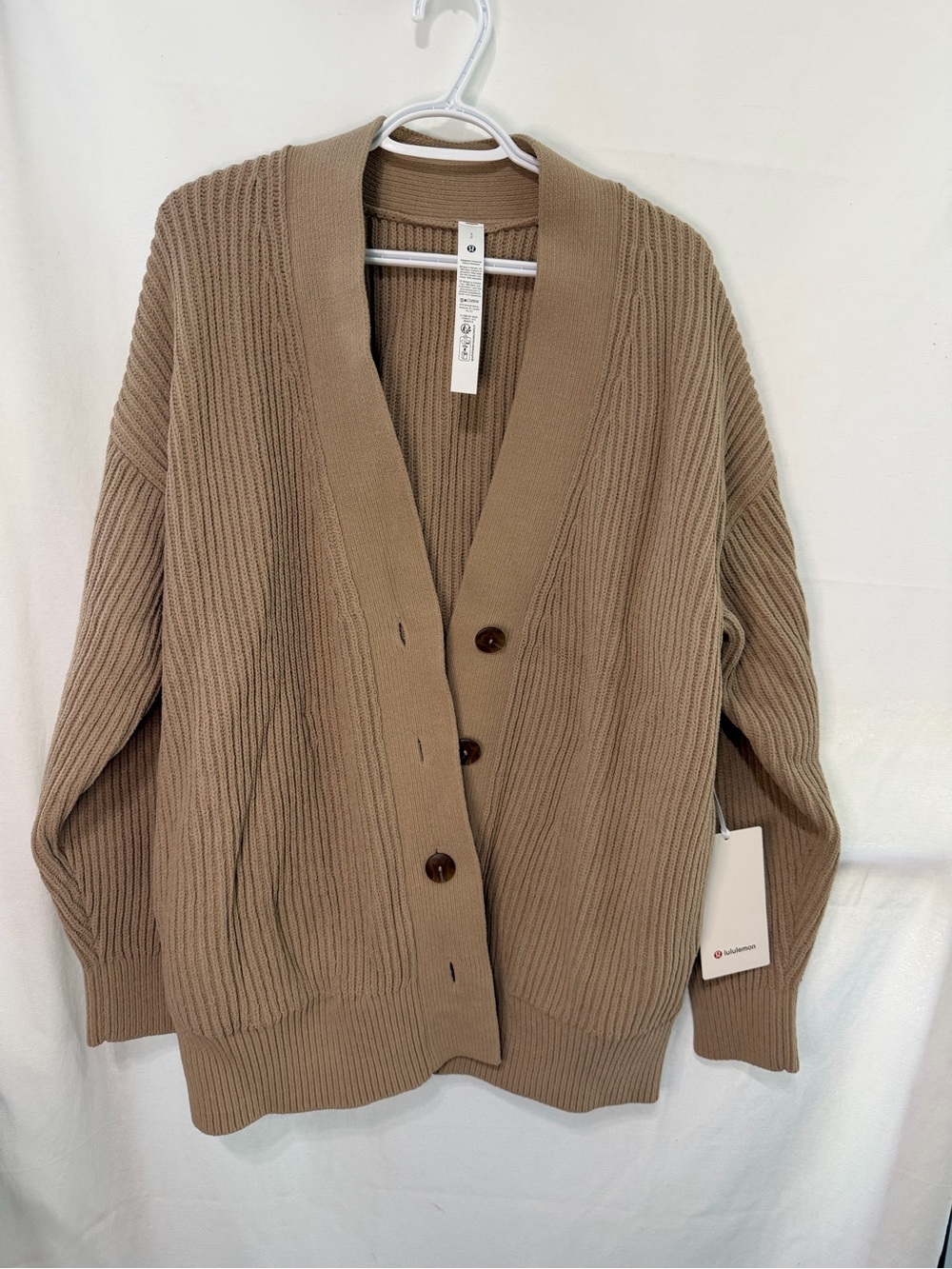 Lululemon NWT Knit Button-Fromt Cardigan w/pockets - size small